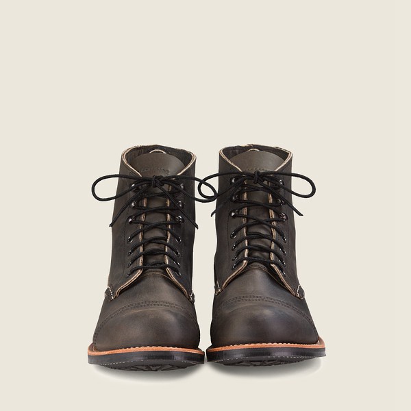 Botas Red Wing Heritage Hombre Grises Oscuro - Iron Ranger - 6-Inch Rough & Tough Cuero - 379-JDPFST